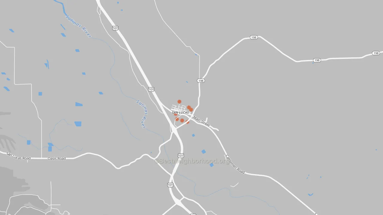 Bike Grade map of 93954, CA