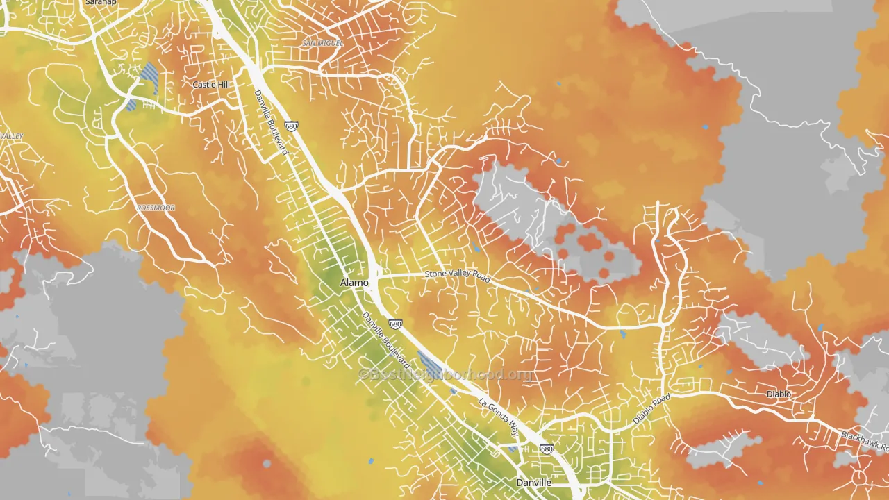 Bike Grade map of 94507, CA