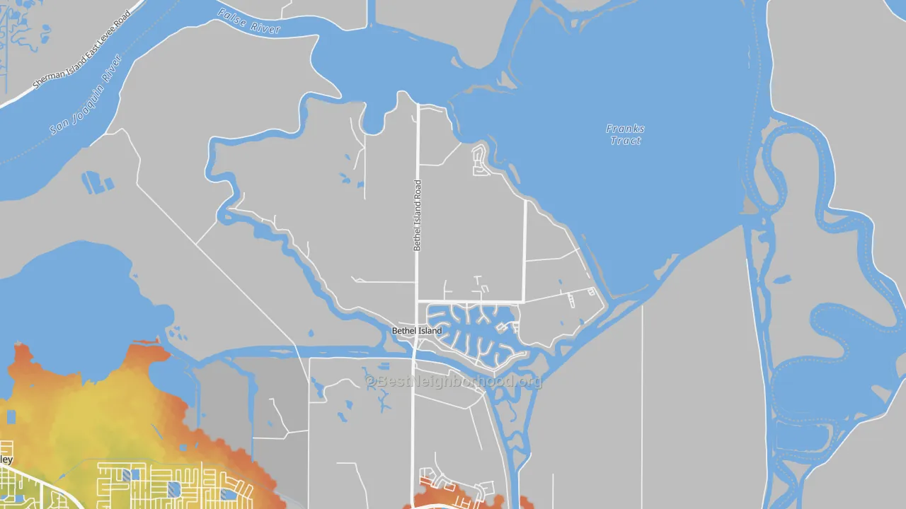 Bike Grade map of 94511, CA