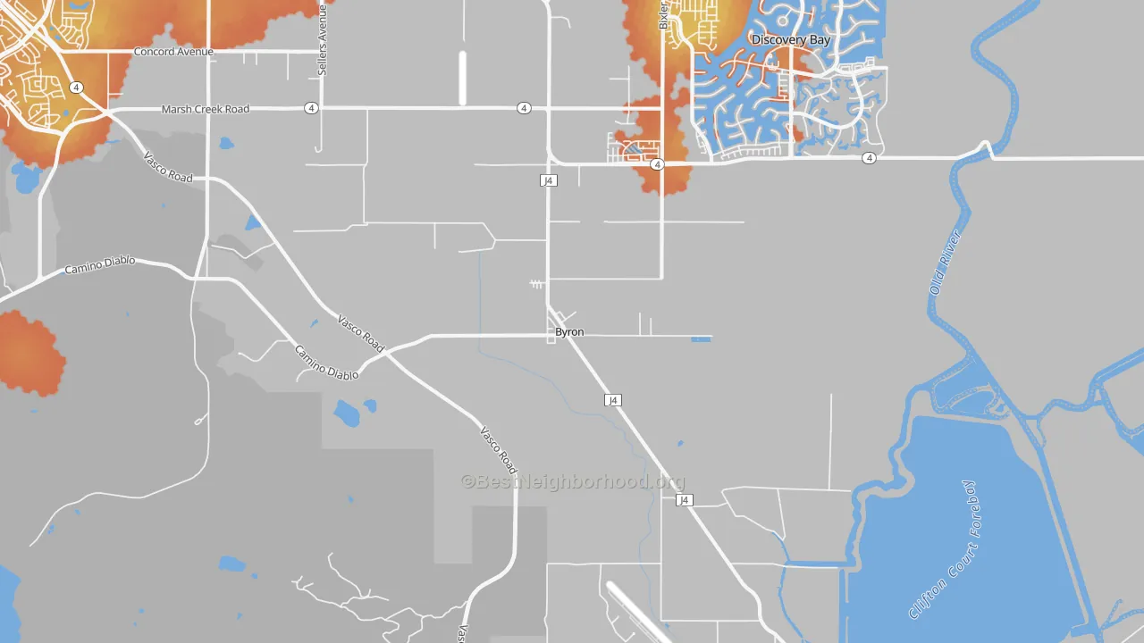 Bike Grade map of 94514, CA