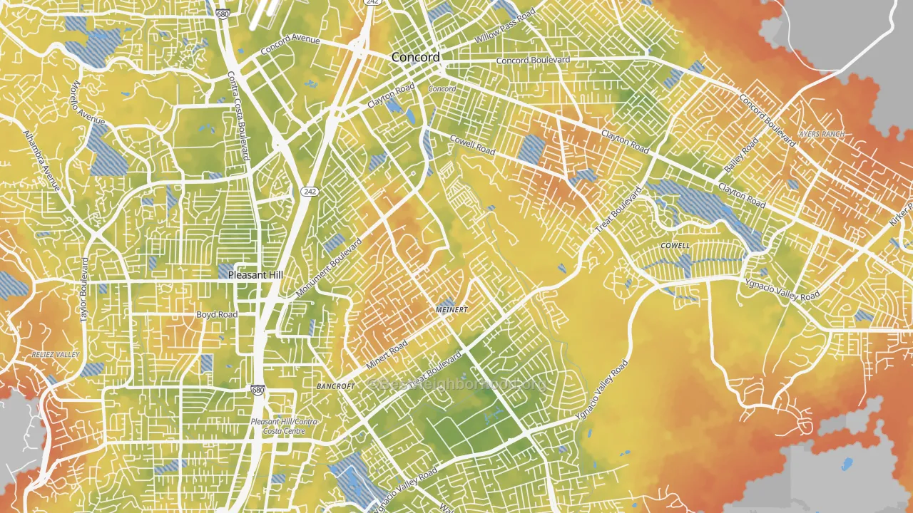 Bike Grade map of 94518, CA
