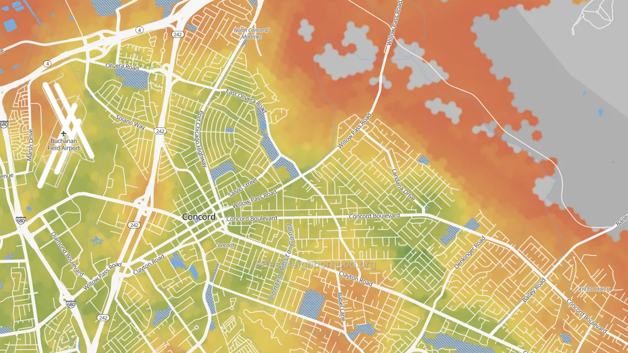 Bike Grade map of 94519, CA
