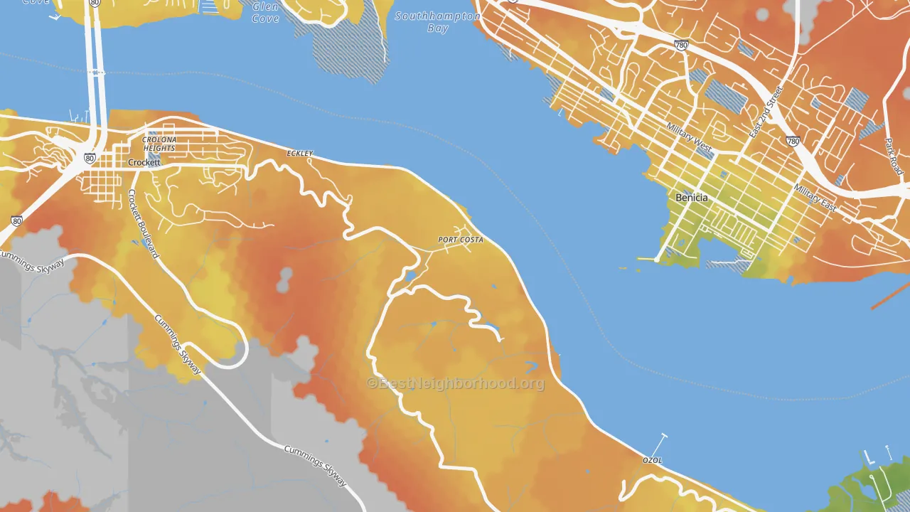 Bike Grade map of 94569, CA