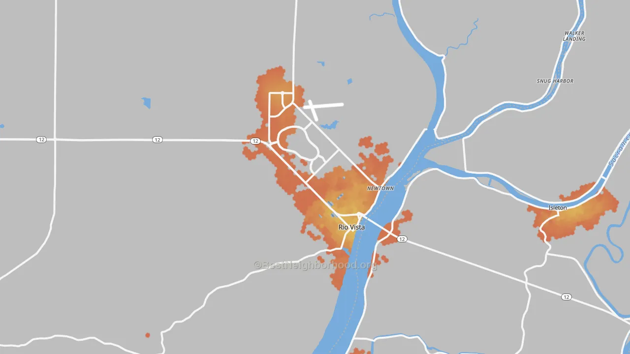 Bike Grade map of 94571, CA