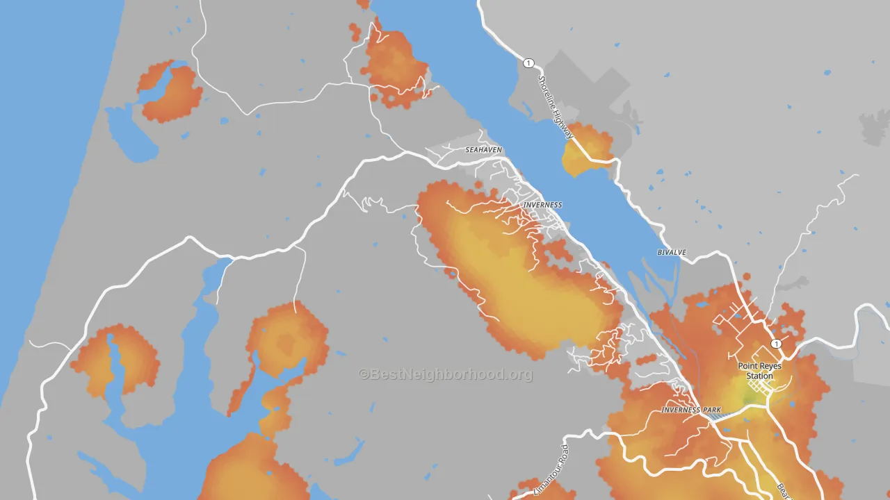 Bike Grade map of 94937, CA