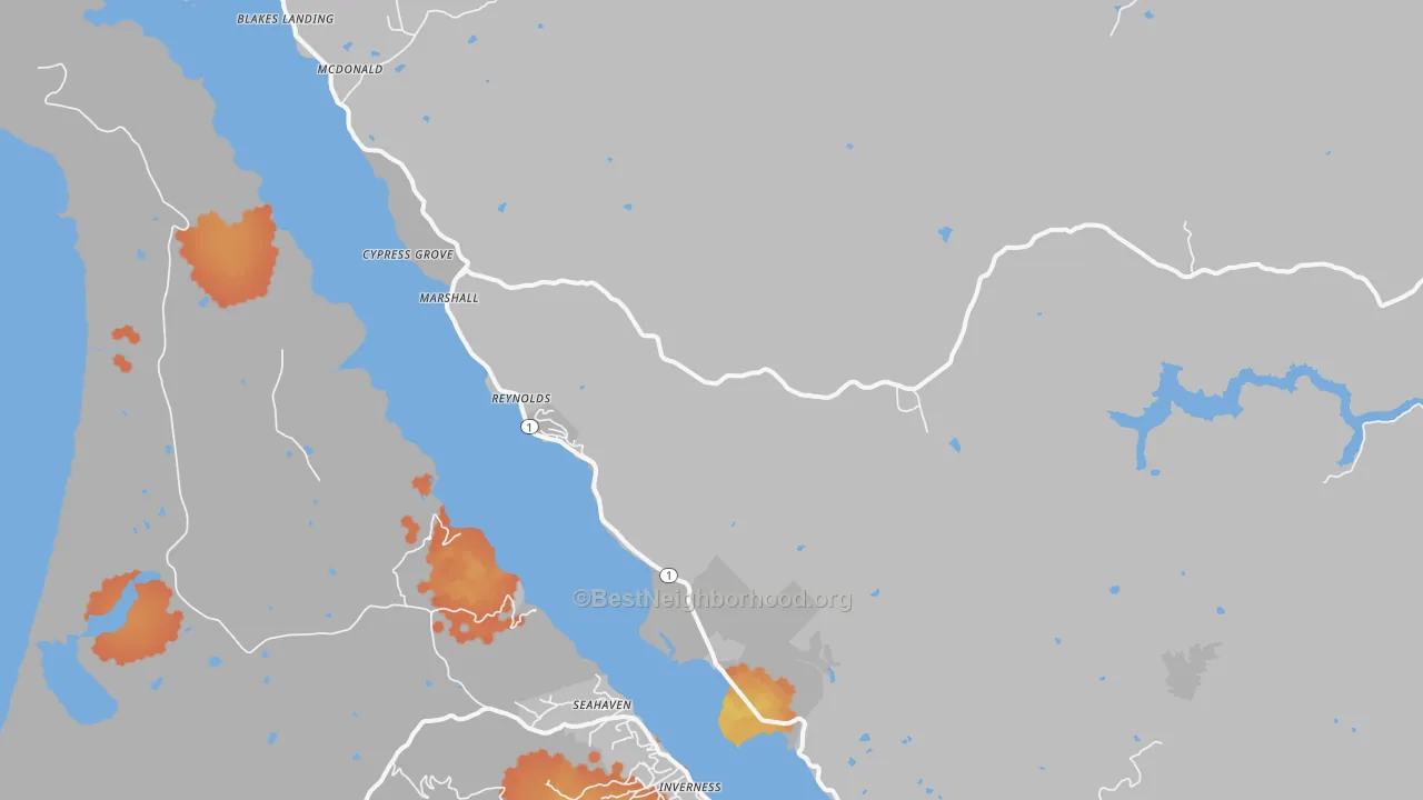 Bike Grade map of 94940, CA