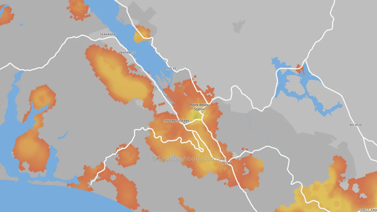 Bike Grade map of 94956, CA