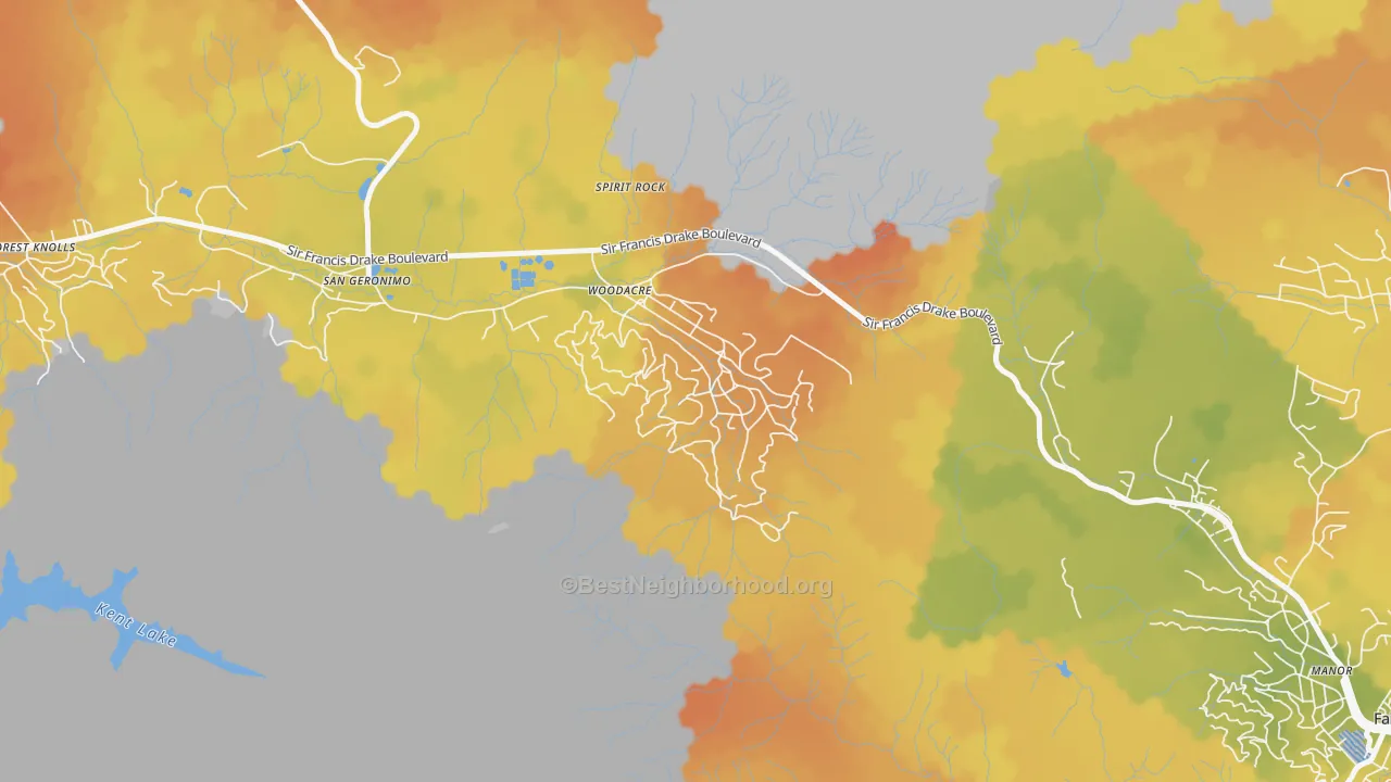 Bike Grade map of 94973, CA