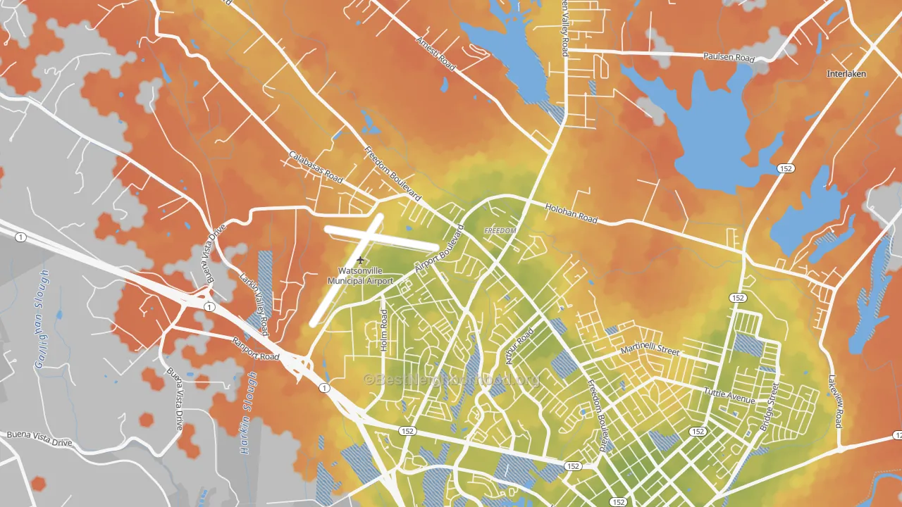 Bike Grade map of 95019, CA