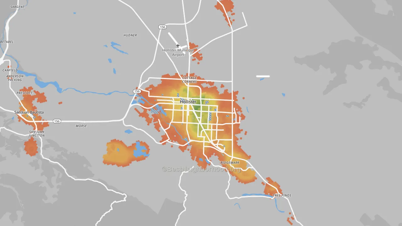 Bike Grade map of 95023, CA