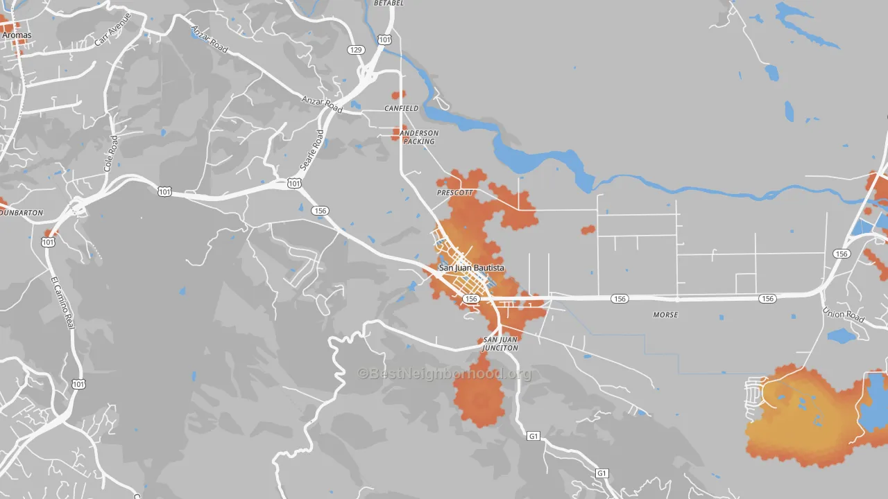Bike Grade map of 95045, CA