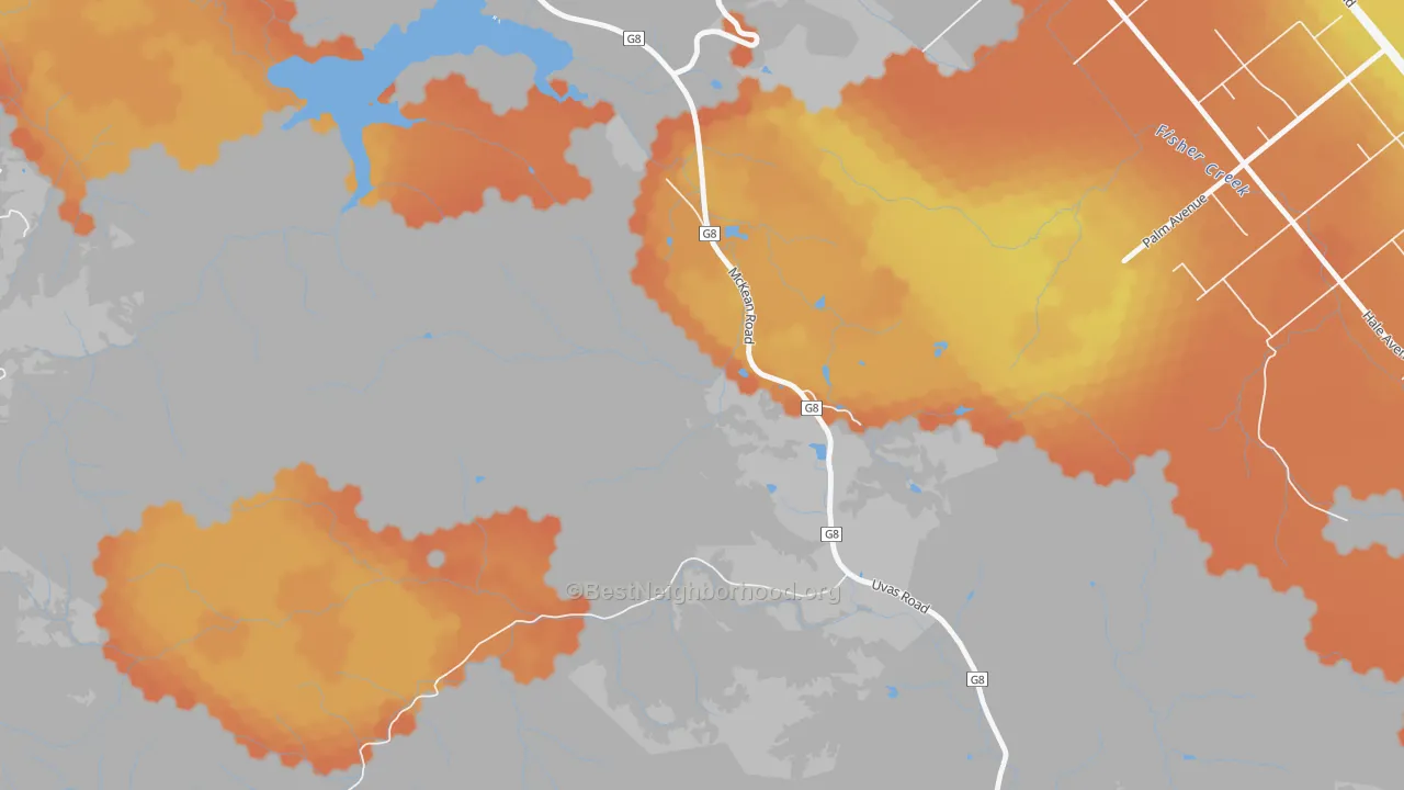 Bike Grade map of 95141, CA