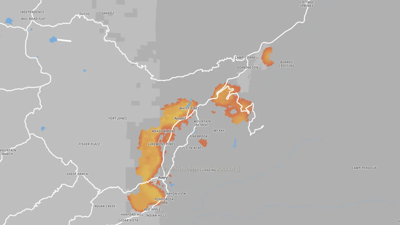 Bike Grade map of 95223, CA