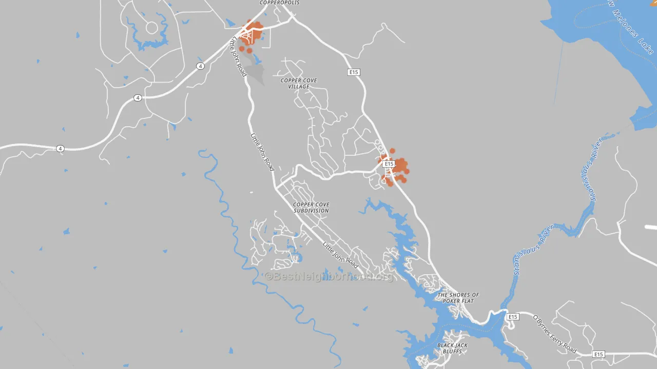 Bike Grade map of 95228, CA