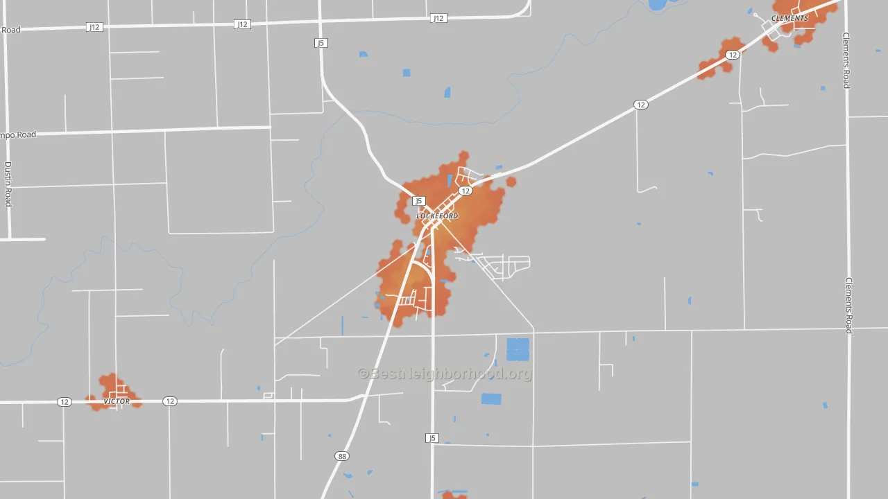 Bike Grade map of 95237, CA