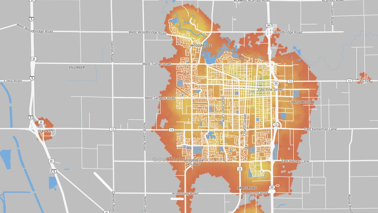 Bike Grade map of 95242, CA