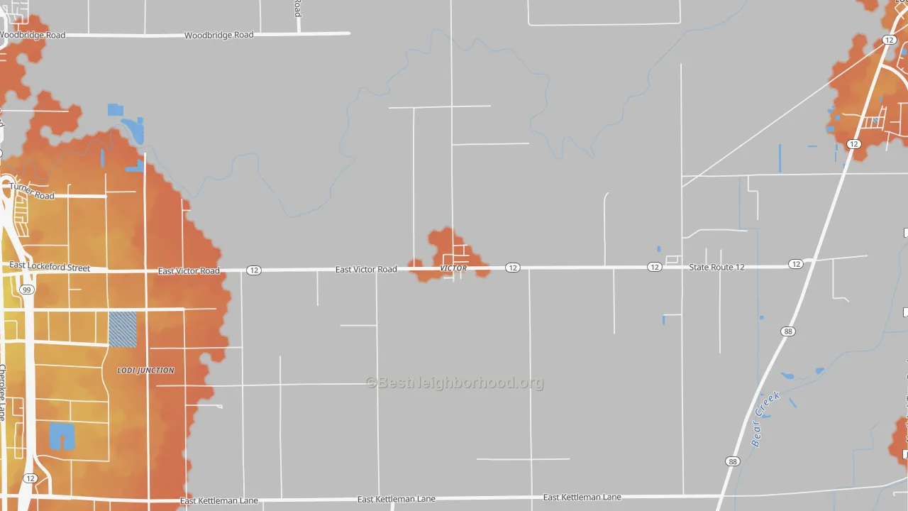 Bike Grade map of 95253, CA
