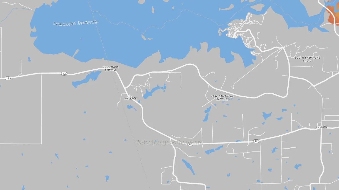 Bike Grade map of 95254, CA