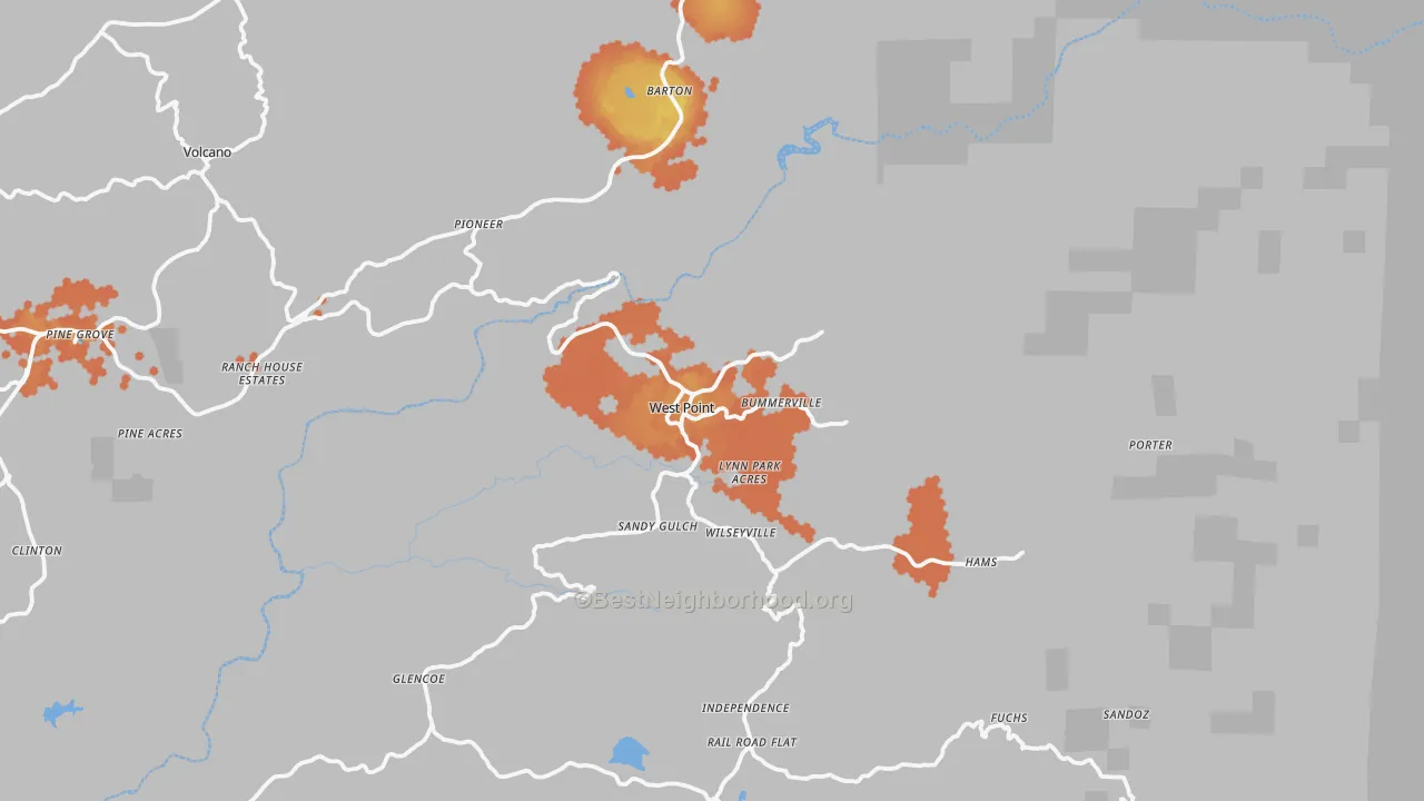 Bike Grade map of 95255, CA