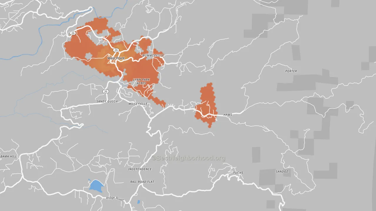 Bike Grade map of 95257, CA