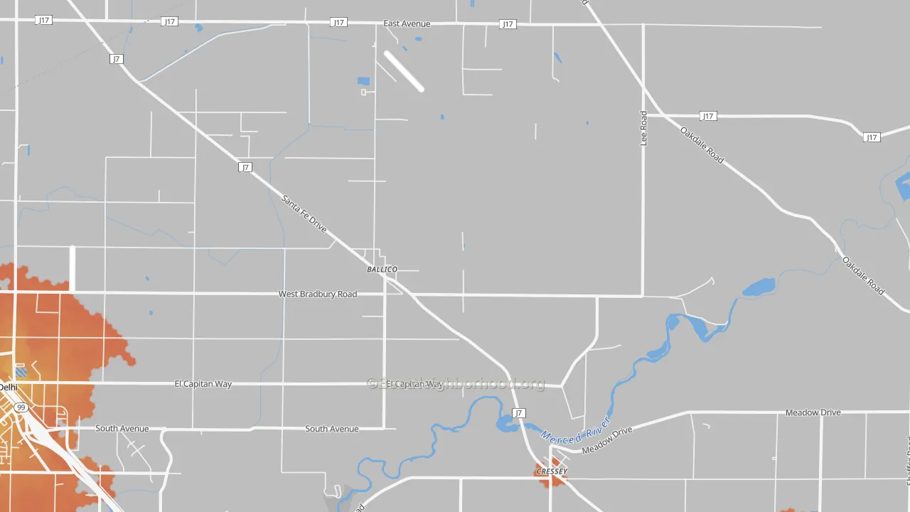 Bike Grade map of 95303, CA