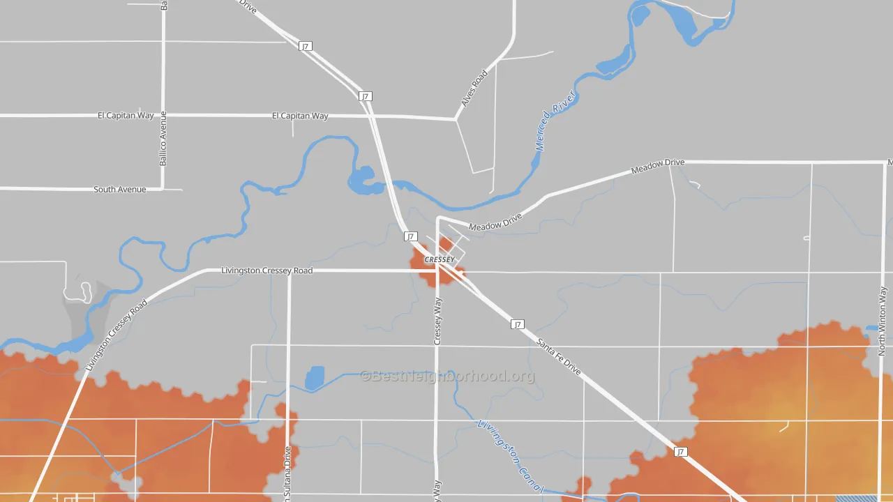 Bike Grade map of 95312, CA