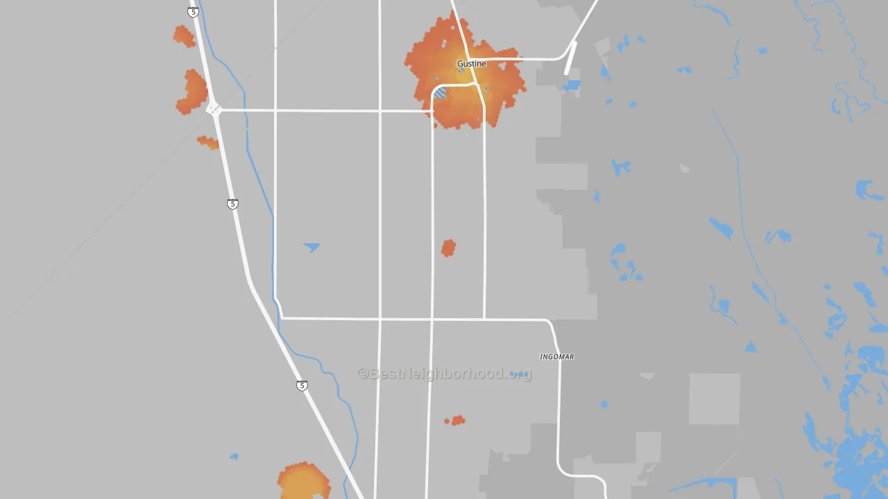 Bike Grade map of 95322, CA