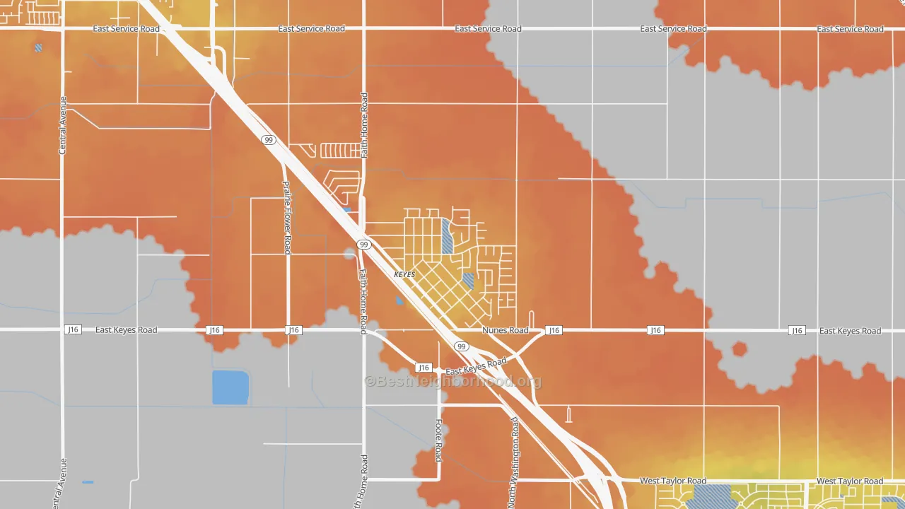 Bike Grade map of 95328, CA