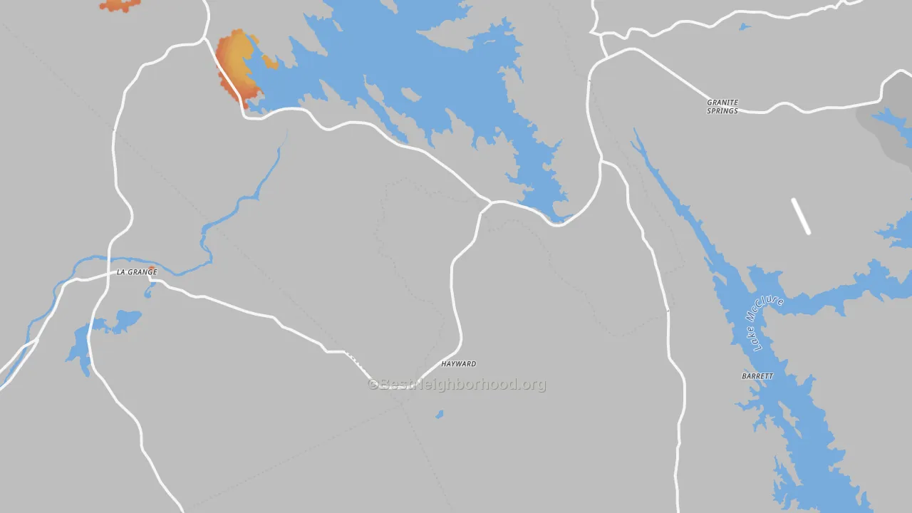Bike Grade map of 95329, CA