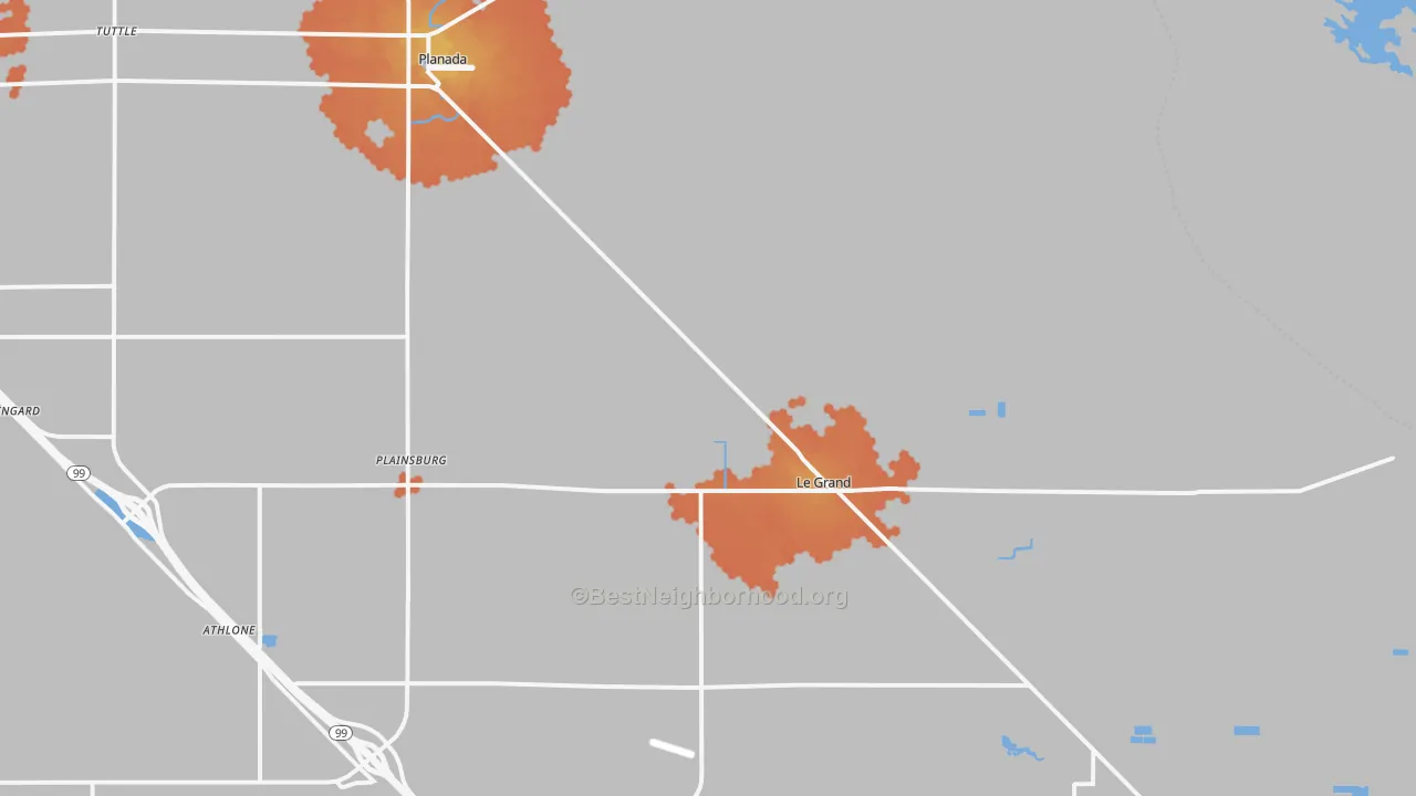 Bike Grade map of 95333, CA