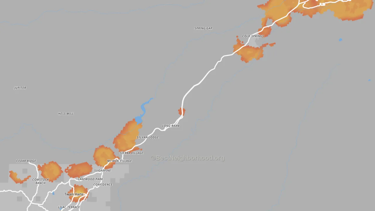 Bike Grade map of 95335, CA