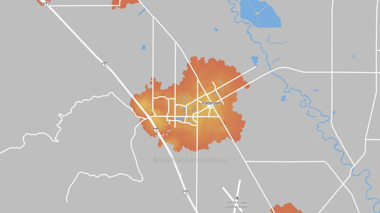 Bike Grade map of 95363, CA