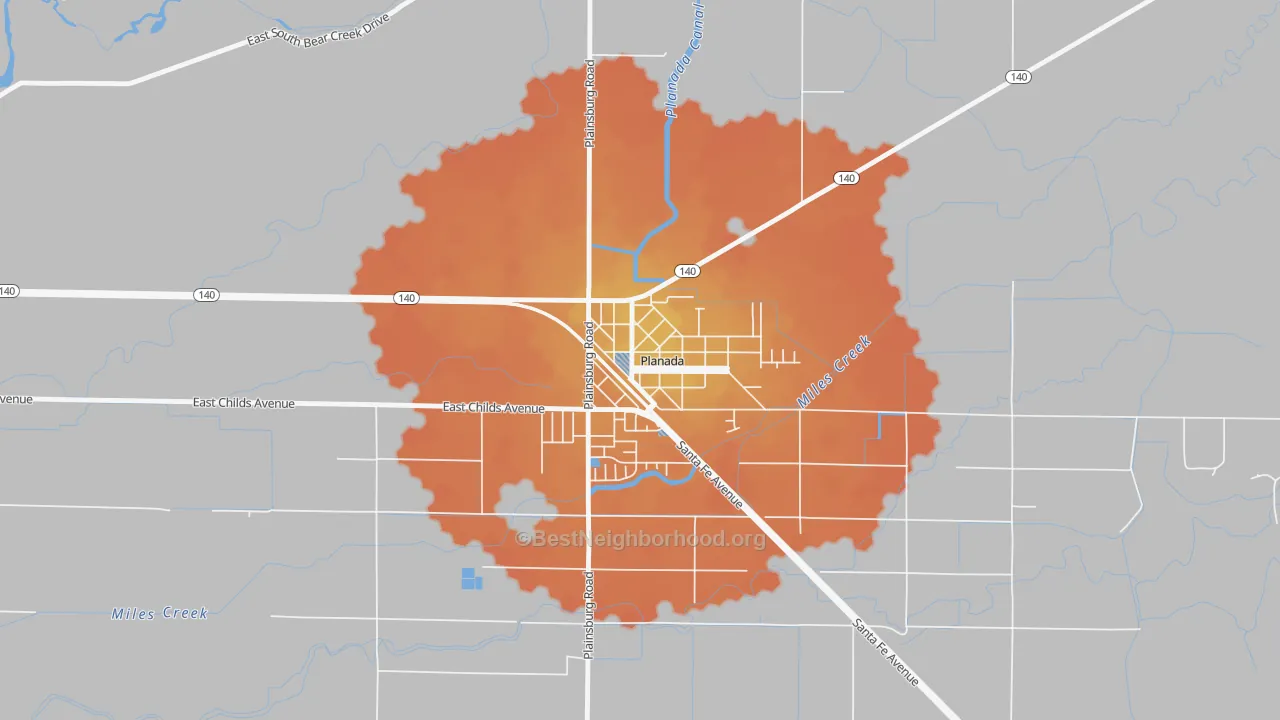 Bike Grade map of 95365, CA