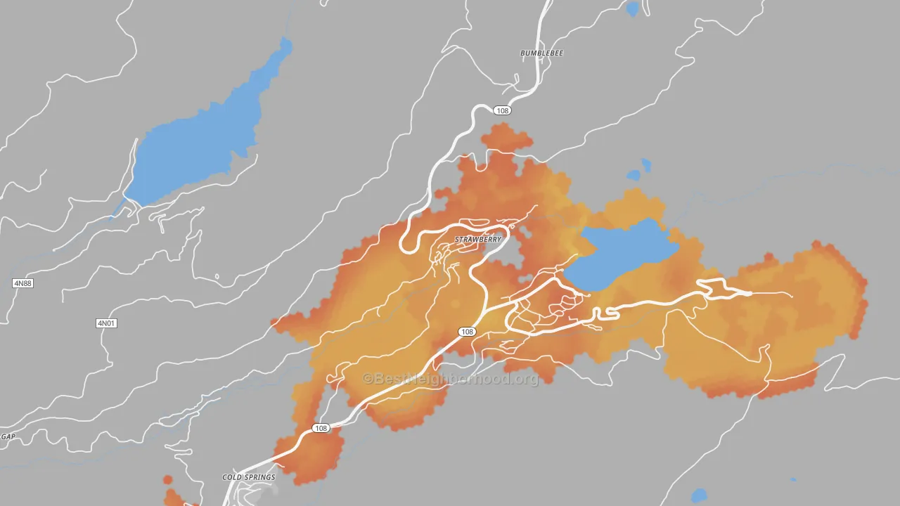 Bike Grade map of 95375, CA