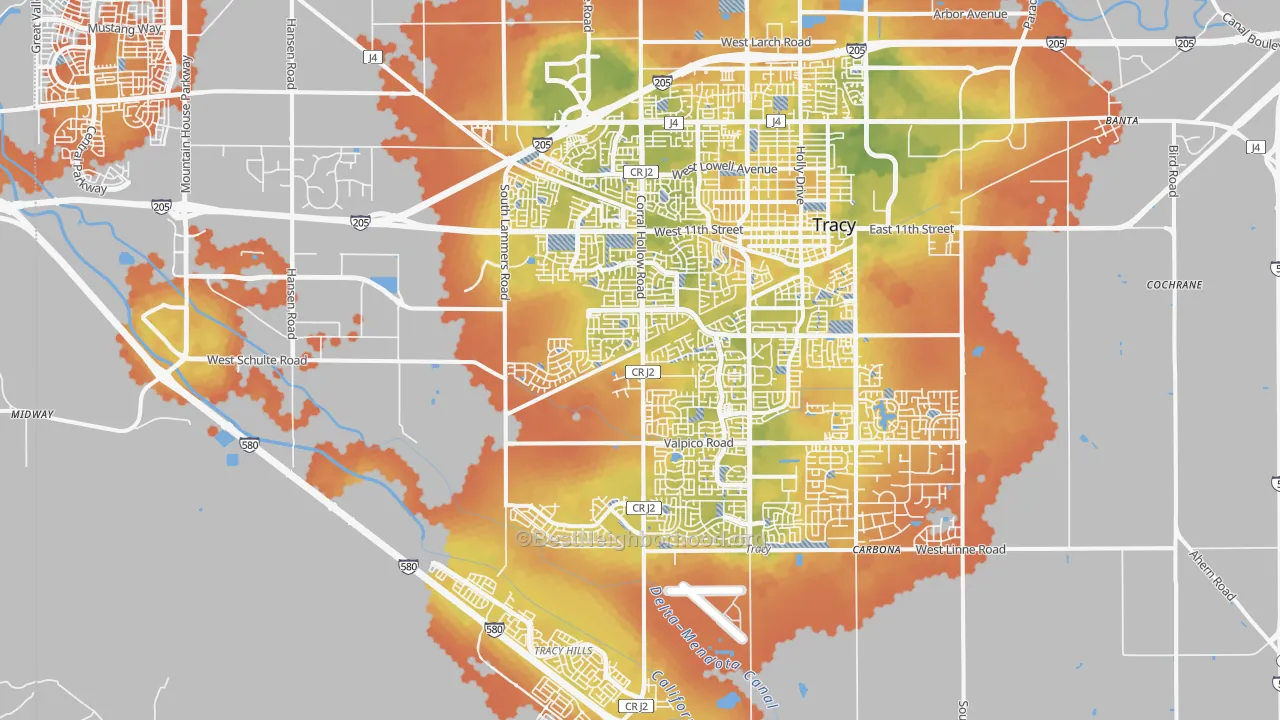 Bike Grade map of 95377, CA