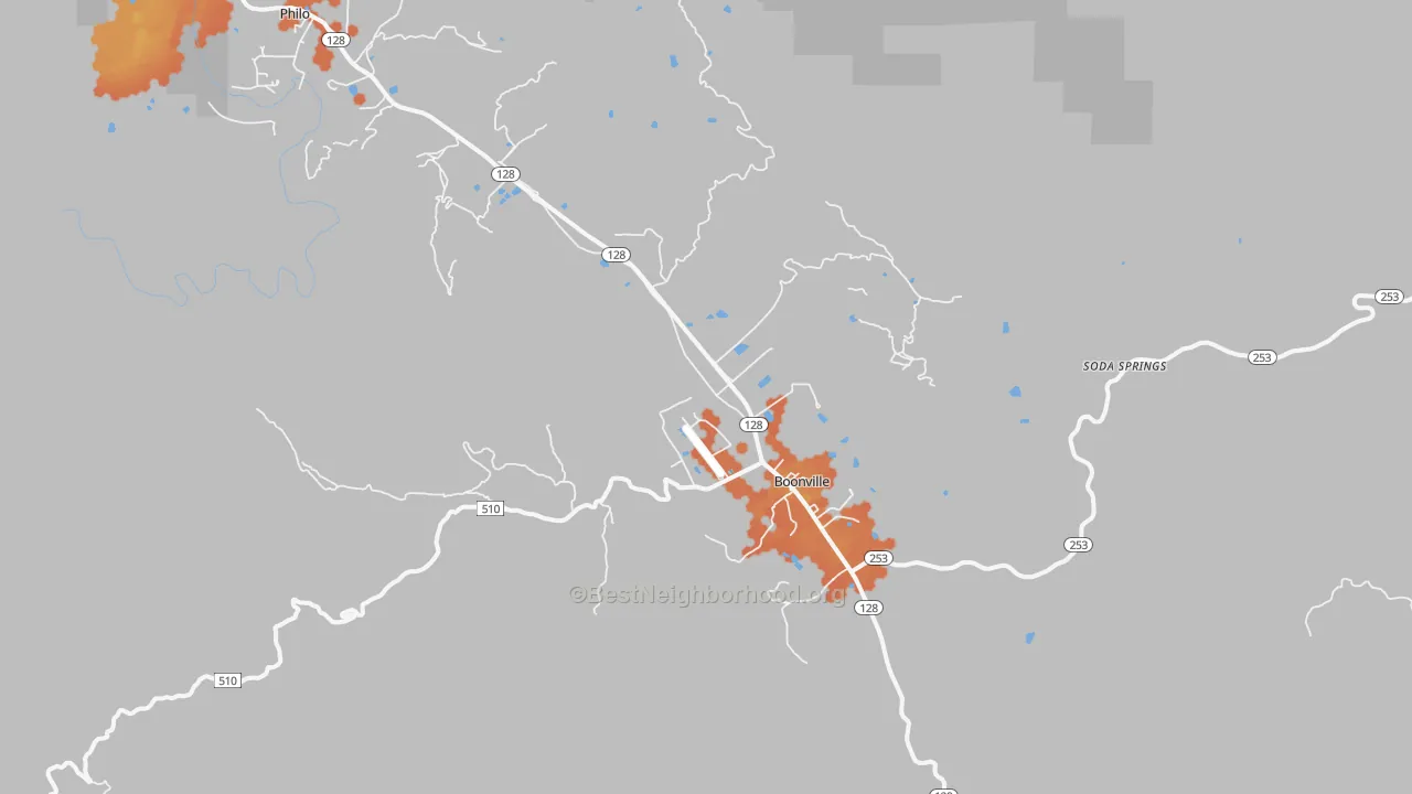 Bike Grade map of 95415, CA