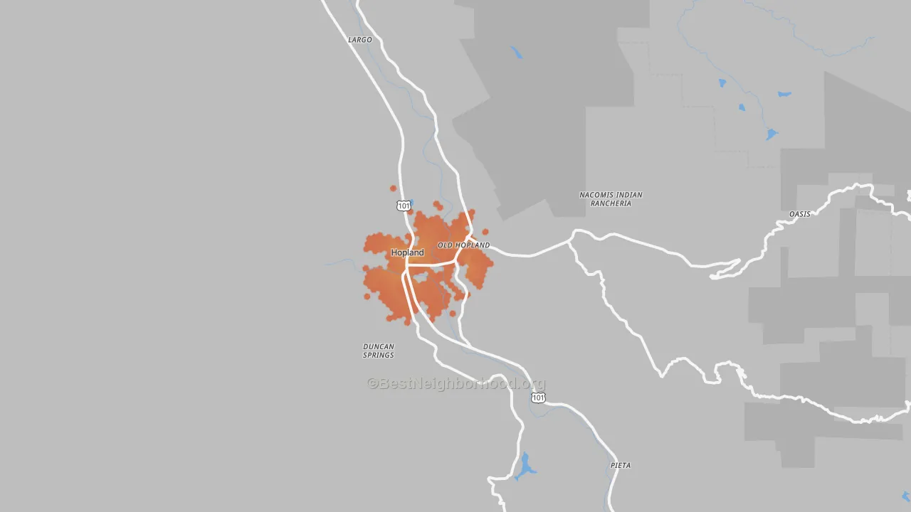 Bike Grade map of 95449, CA