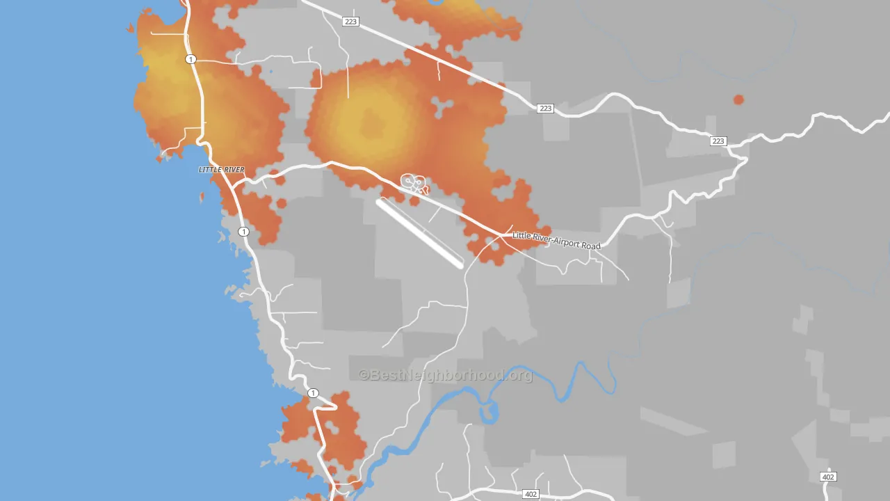 Bike Grade map of 95456, CA