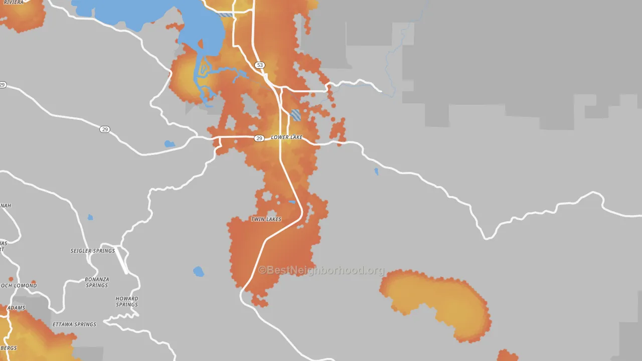 Bike Grade map of 95457, CA