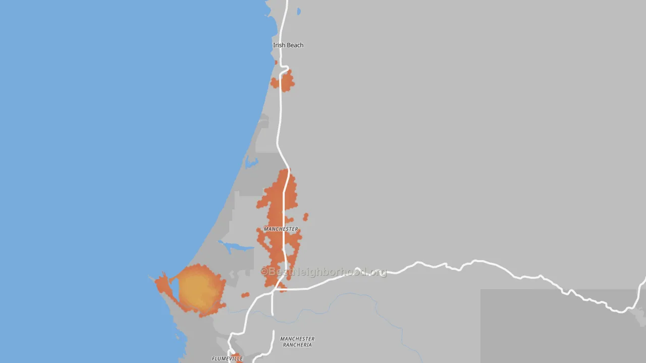 Bike Grade map of 95459, CA