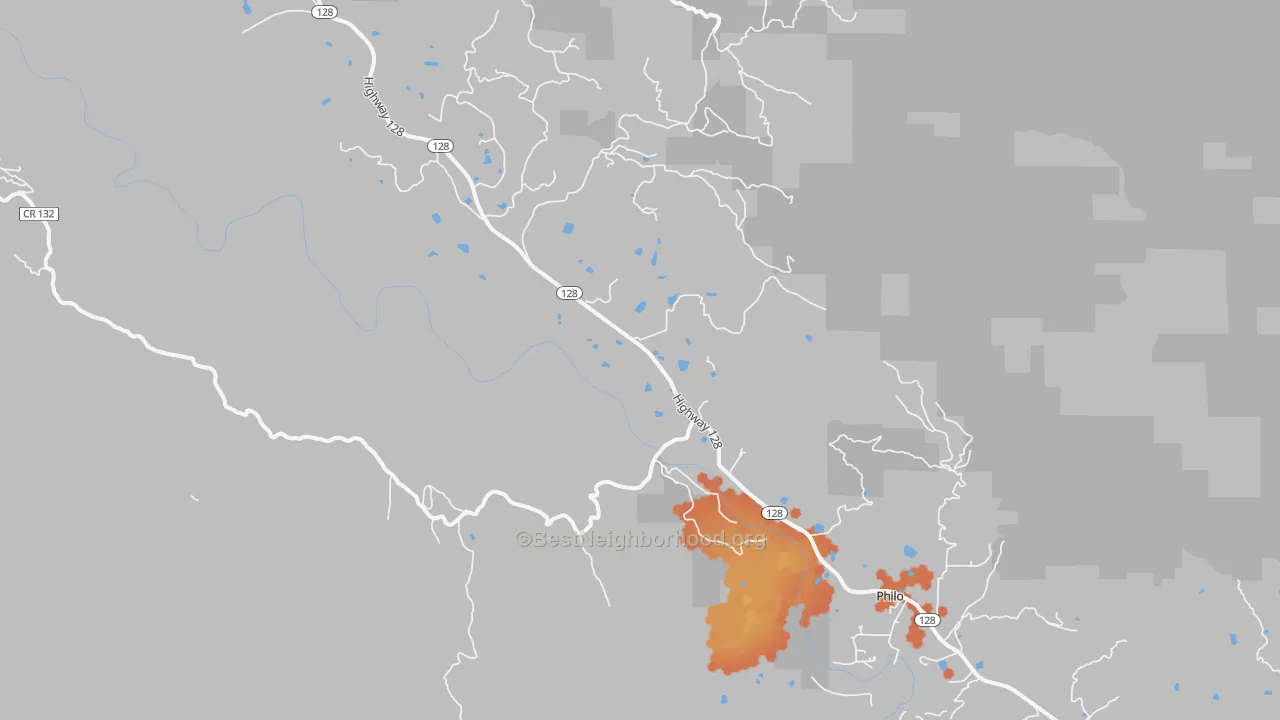 Bike Grade map of 95466, CA
