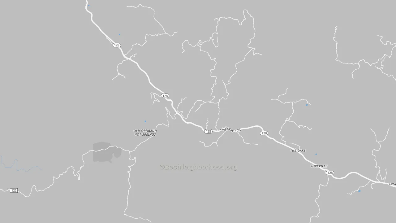 Bike Grade map of 95494, CA