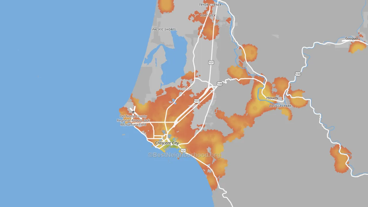 Bike Grade map of 95531, CA