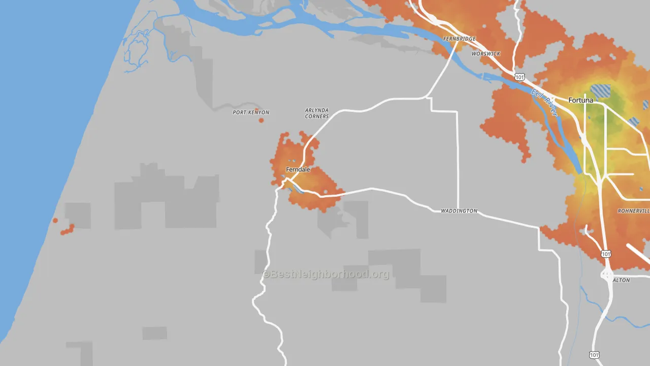 Bike Grade map of 95536, CA
