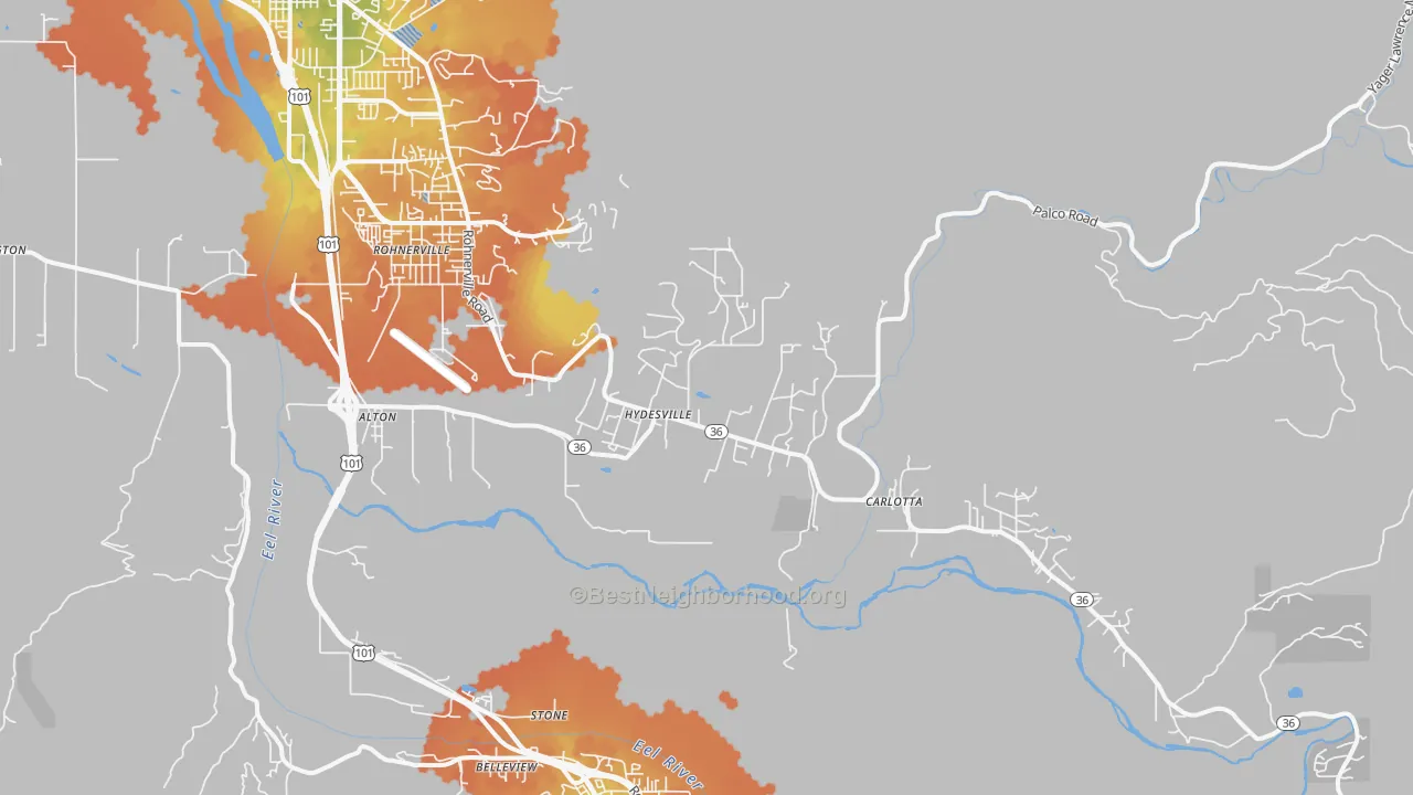 Bike Grade map of 95547, CA