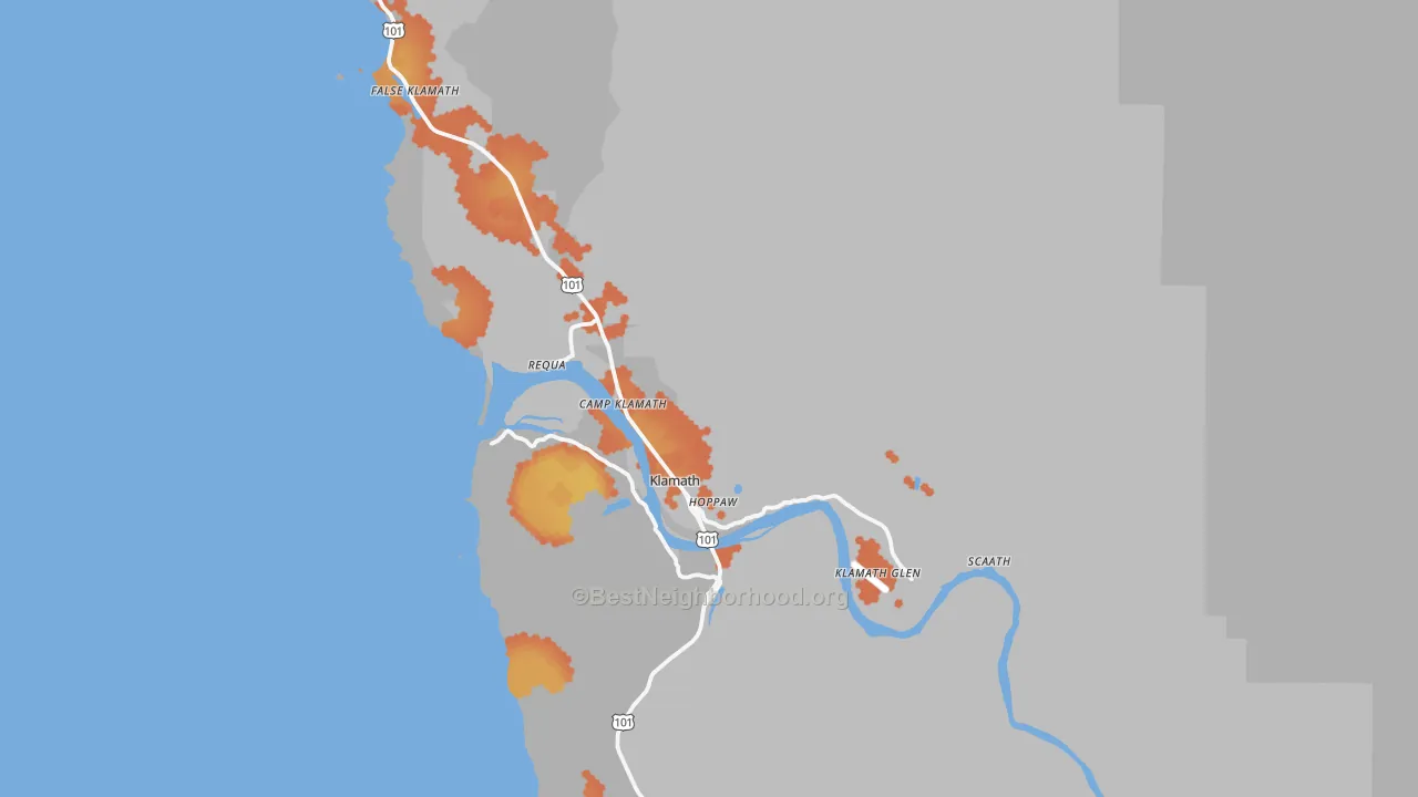 Bike Grade map of 95548, CA
