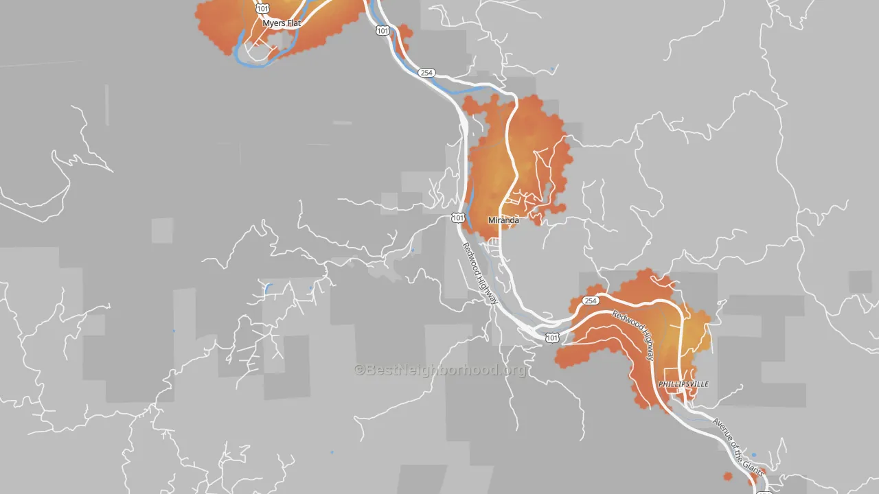 Bike Grade map of 95553, CA