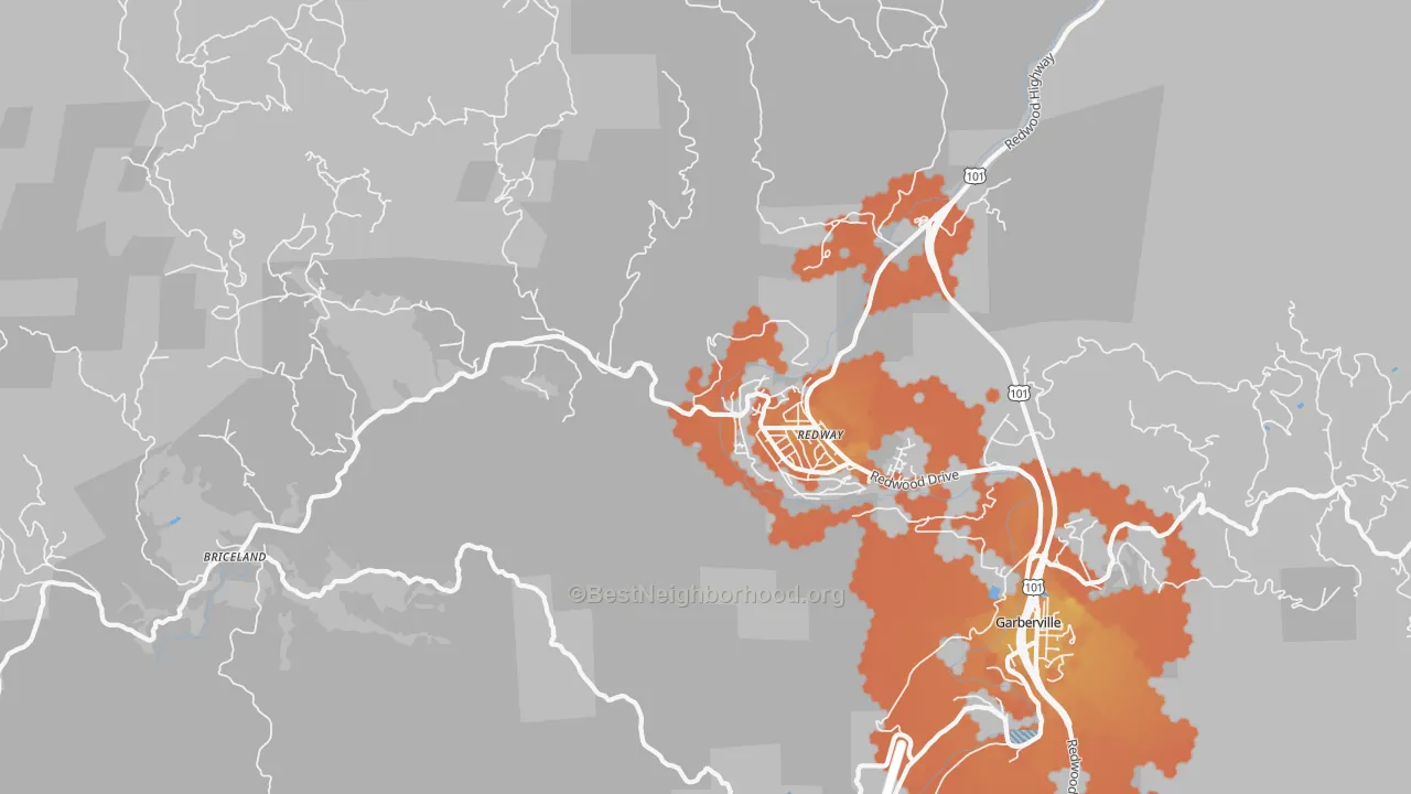 Bike Grade map of 95560, CA