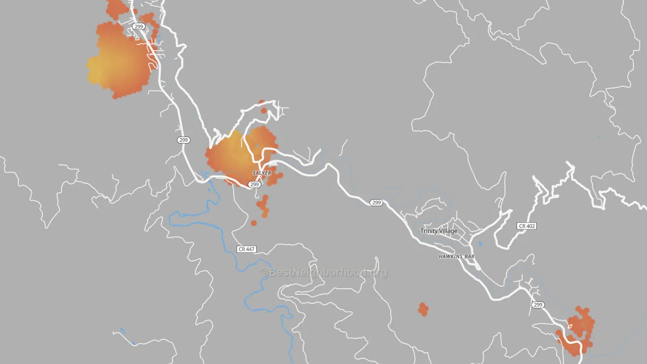Bike Grade map of 95563, CA