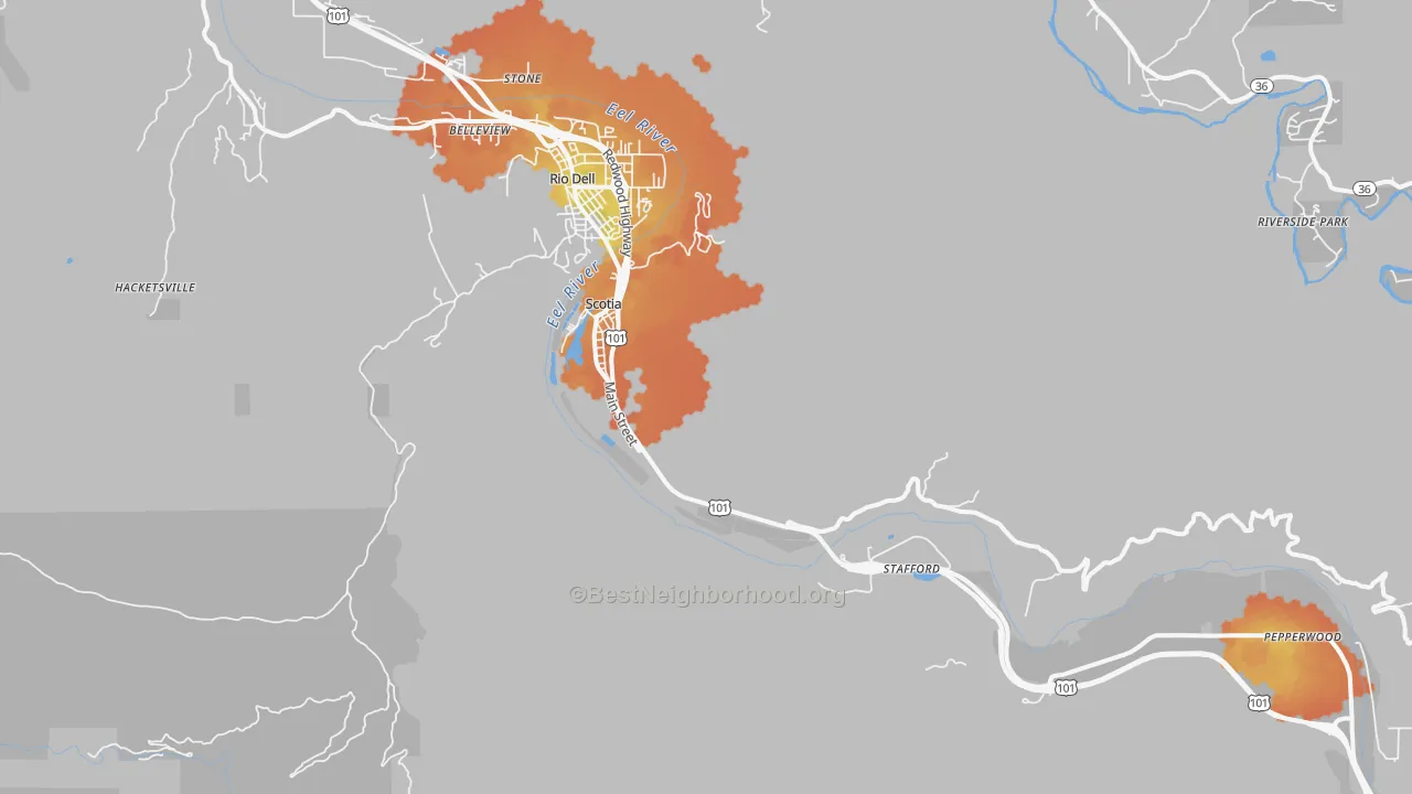 Bike Grade map of 95565, CA